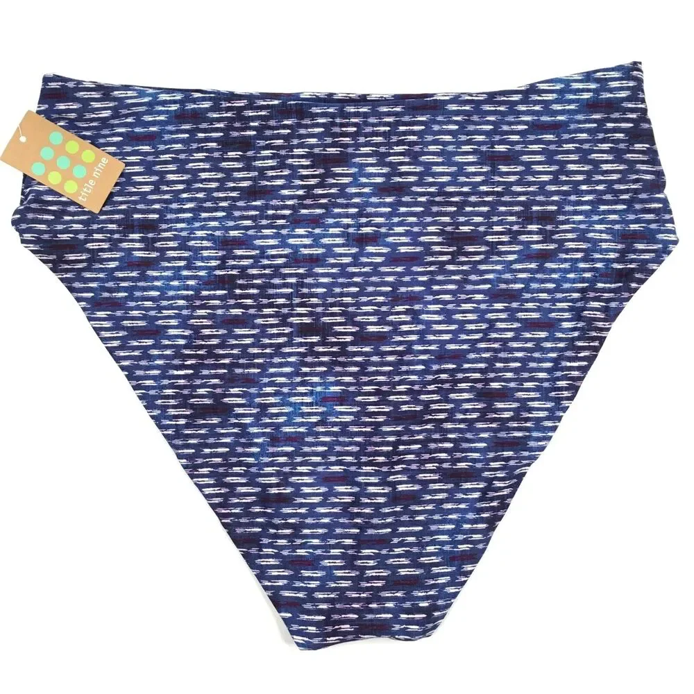 Title Nine Blue Patterned Bikini Bottom - Picture 2 of 13